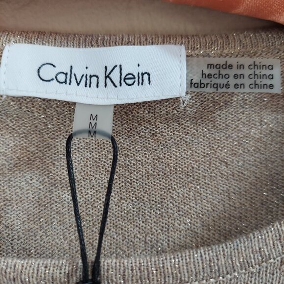 Calvin Klein Metallic Bell Sleeve Sweater - Picture 3 of 9